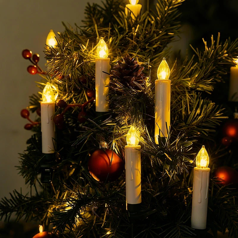Velas de Navidad inalámbricas con clip