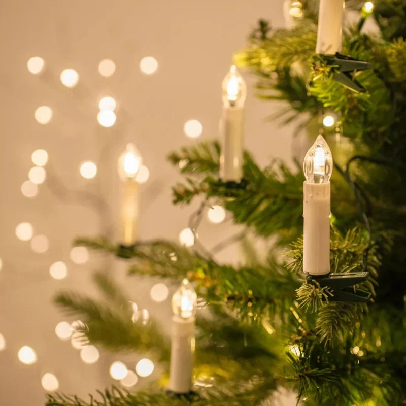 Velas de Navidad inalámbricas con clip