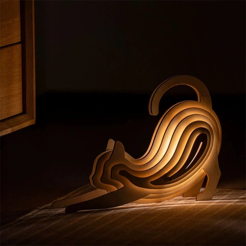 WildCraft™ Lámpara de madera con animales