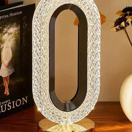 Lámpara de mesa de cristal regio