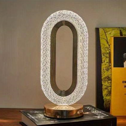 Lámpara de mesa de cristal regio