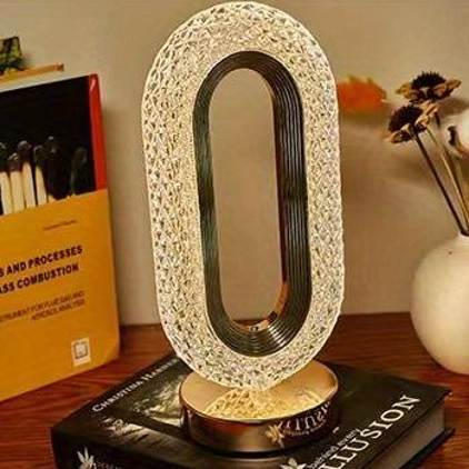 Lámpara de mesa de cristal regio