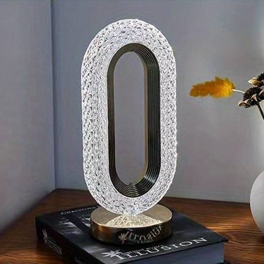 Lámpara de mesa de cristal regio