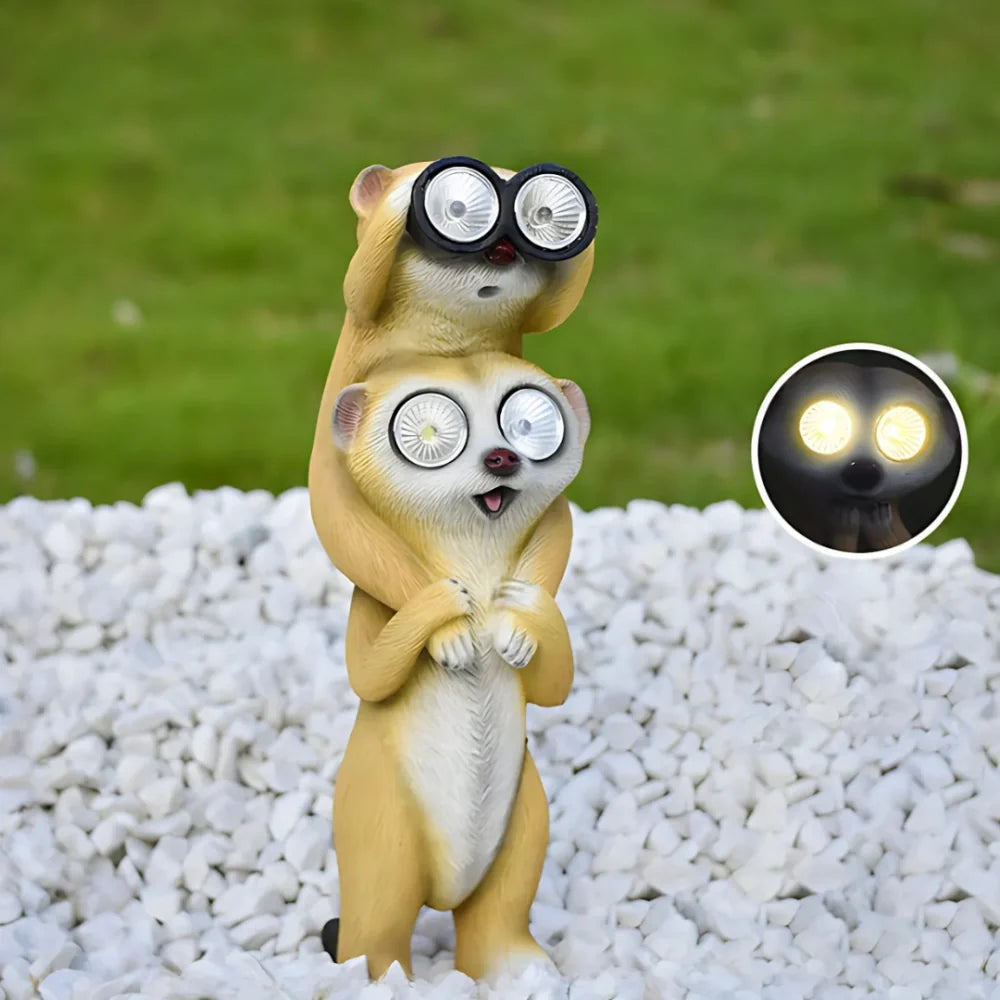 SolarKats™ Figuras luminosas de suricatas