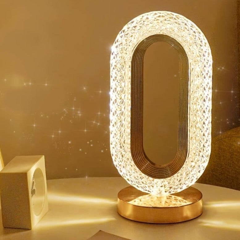 Lámpara de mesa de cristal regio