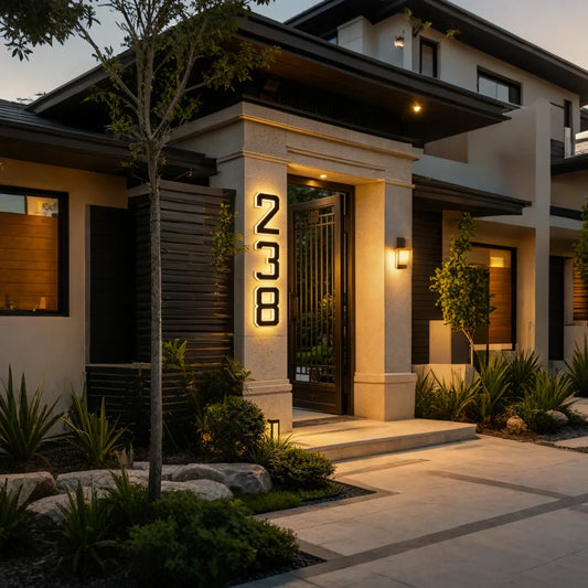Luz solar para número de casa