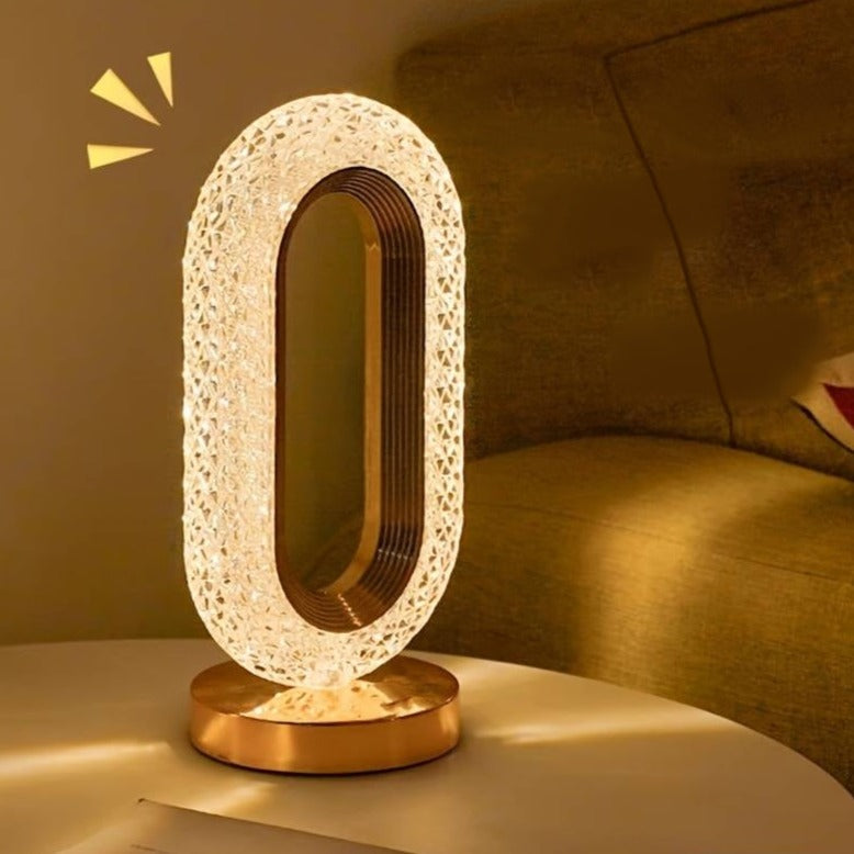 Lámpara de mesa de cristal regio