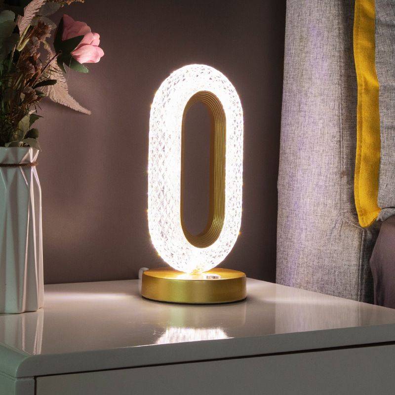 Lámpara de mesa de cristal regio