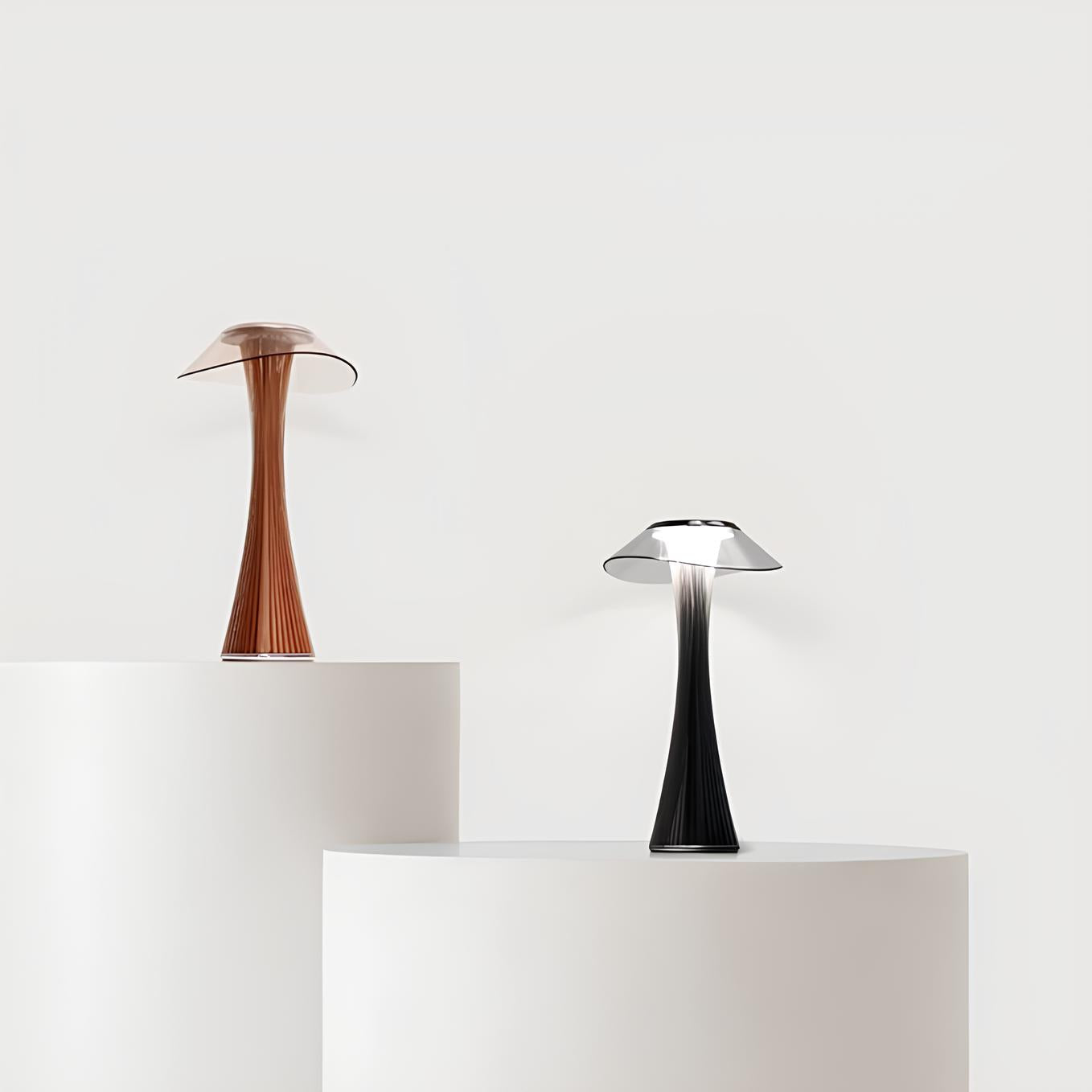 Sculpted flame lamp