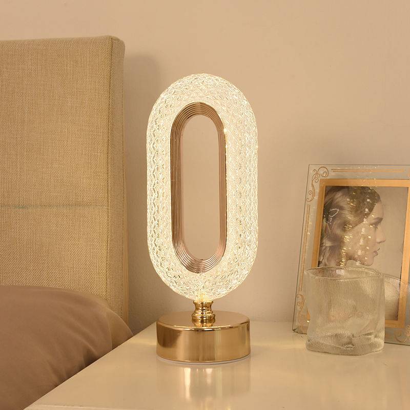 Lámpara de mesa de cristal regio