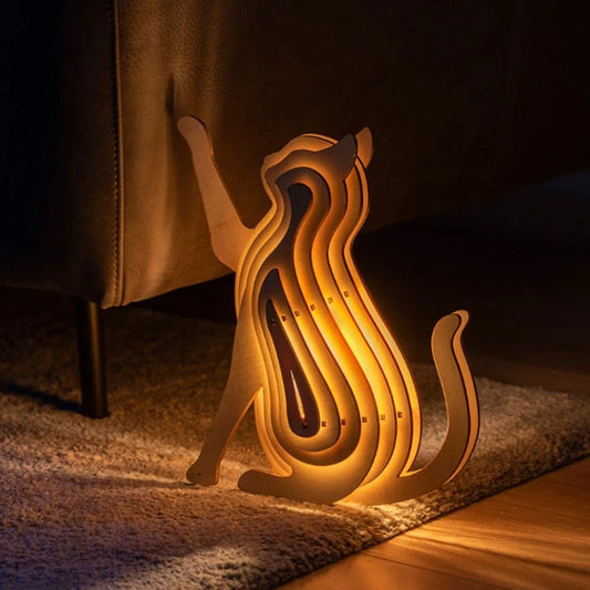 WildCraft™ Lámpara de madera con animales