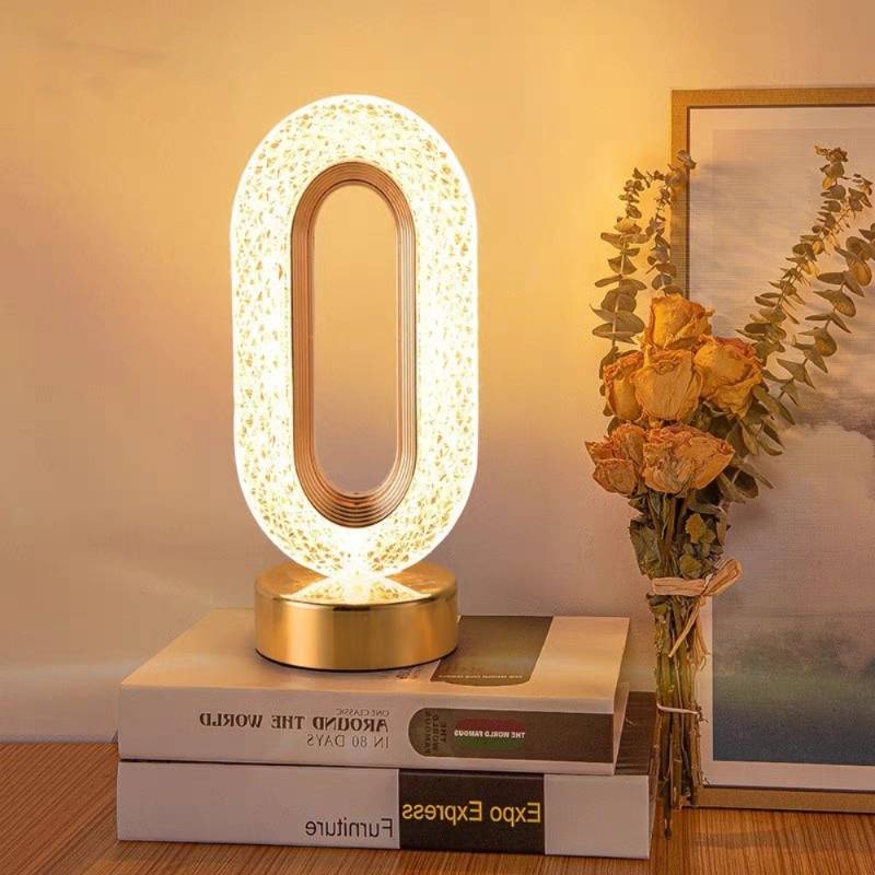 Lámpara de mesa de cristal regio
