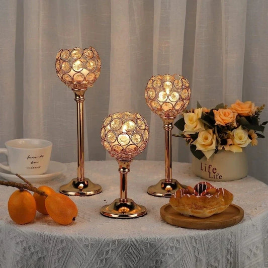 CrystalGlow™ Portavelas