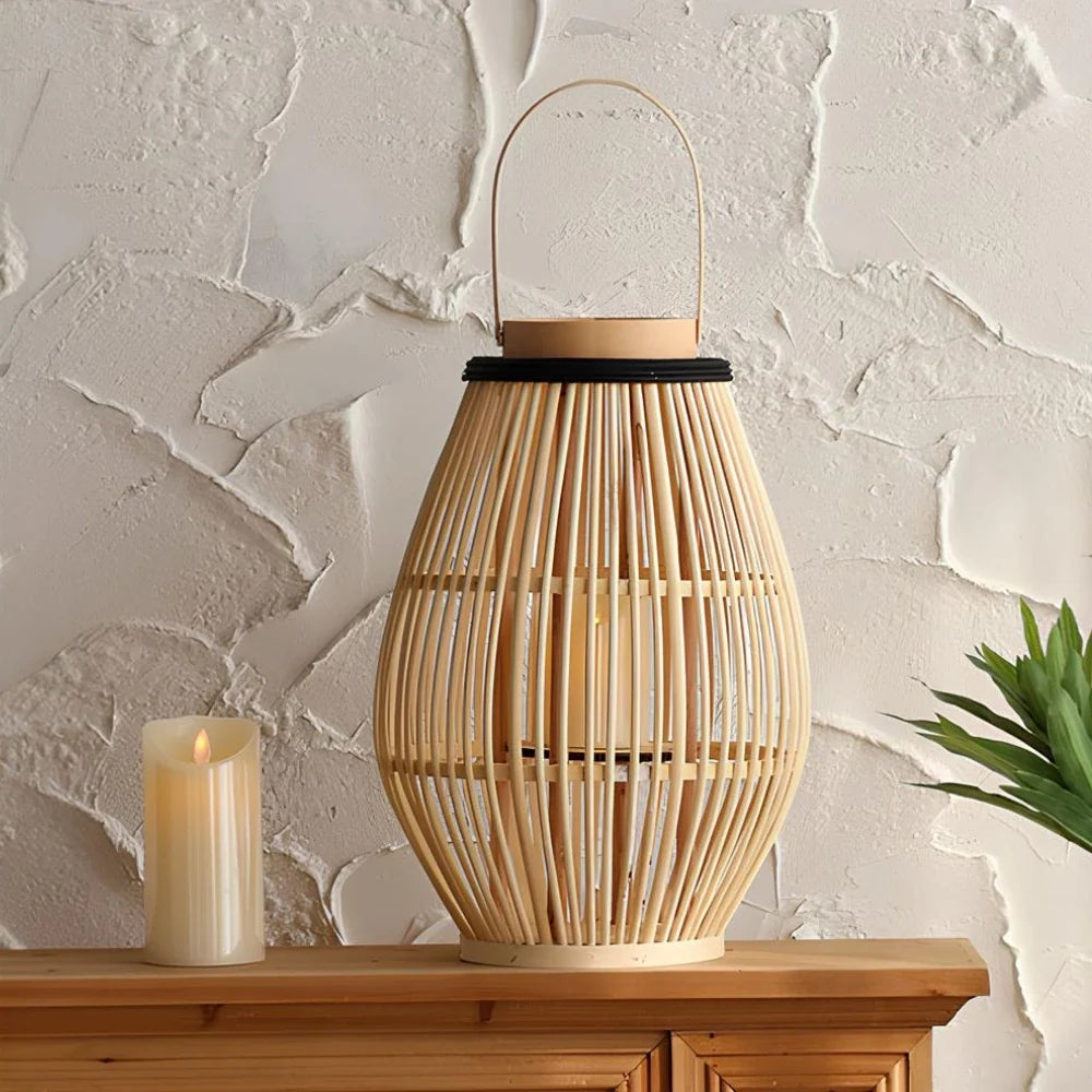 WeaveCraft™ Farol de bambú