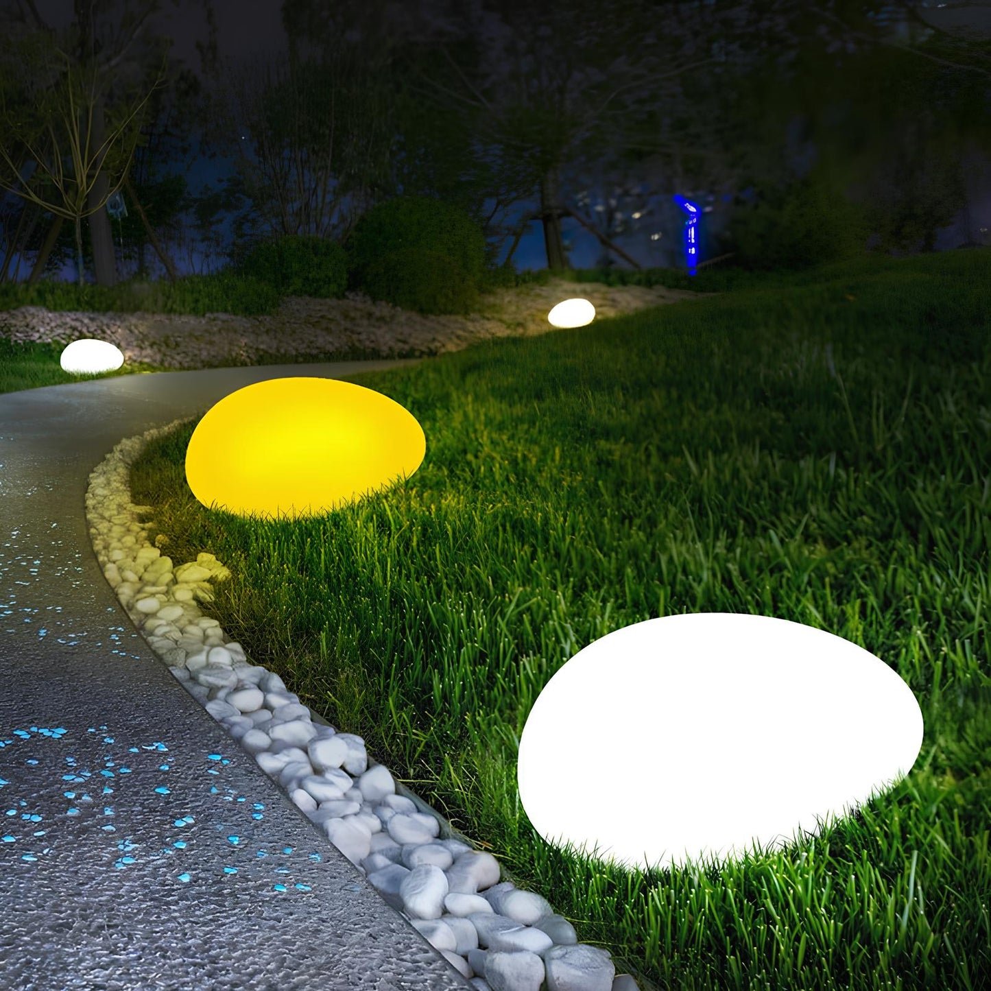 Luz de jardín de piedra