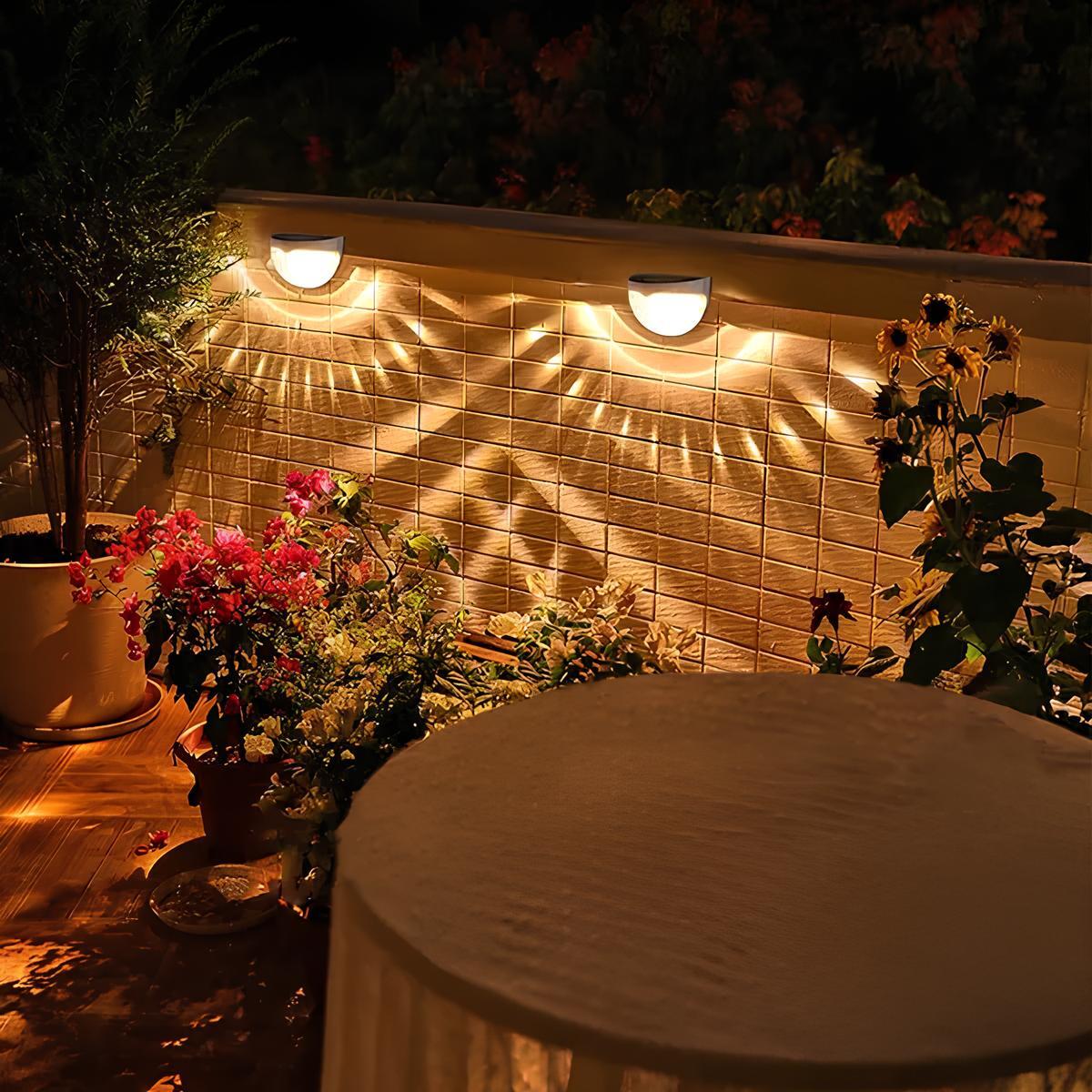 Lámpara solar de pared para exteriores