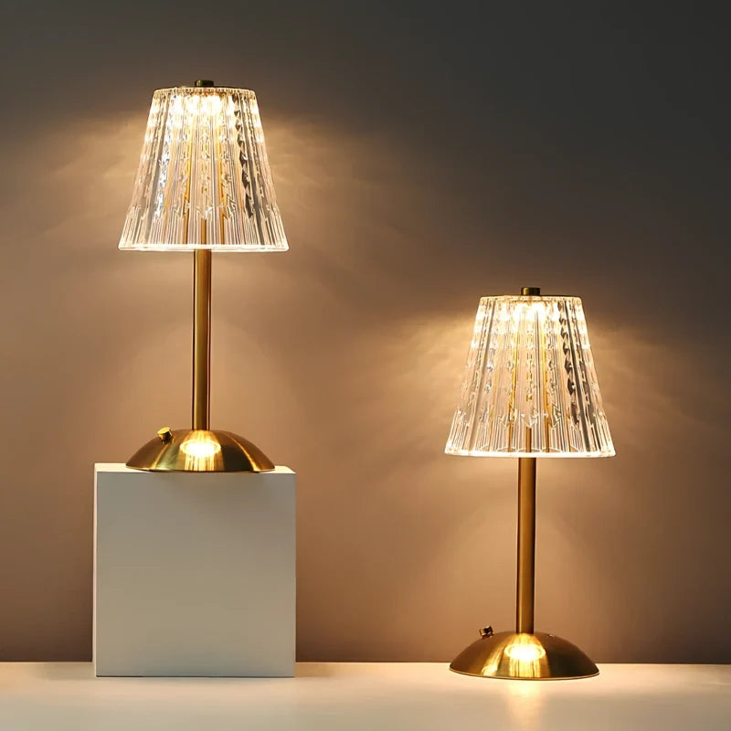 Gold Crystal Table Lamp