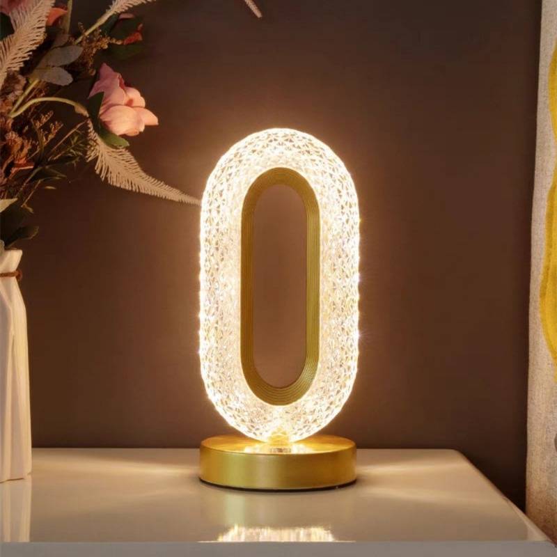 Lámpara de mesa de cristal regio