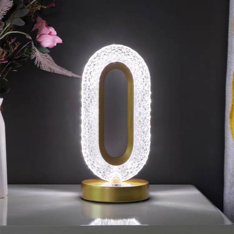 Lámpara de mesa de cristal regio