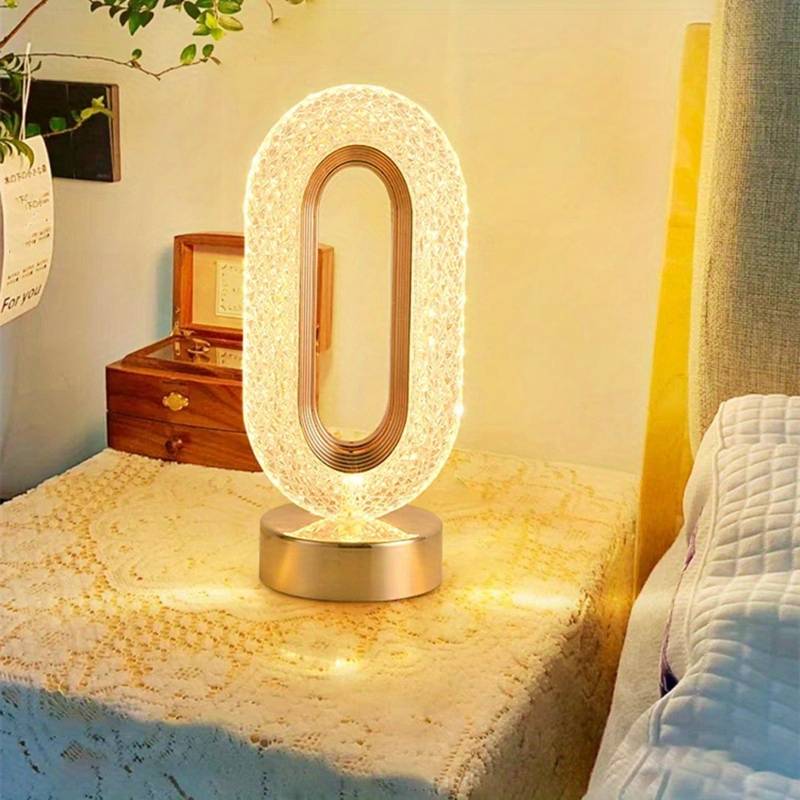 Lámpara de mesa de cristal regio