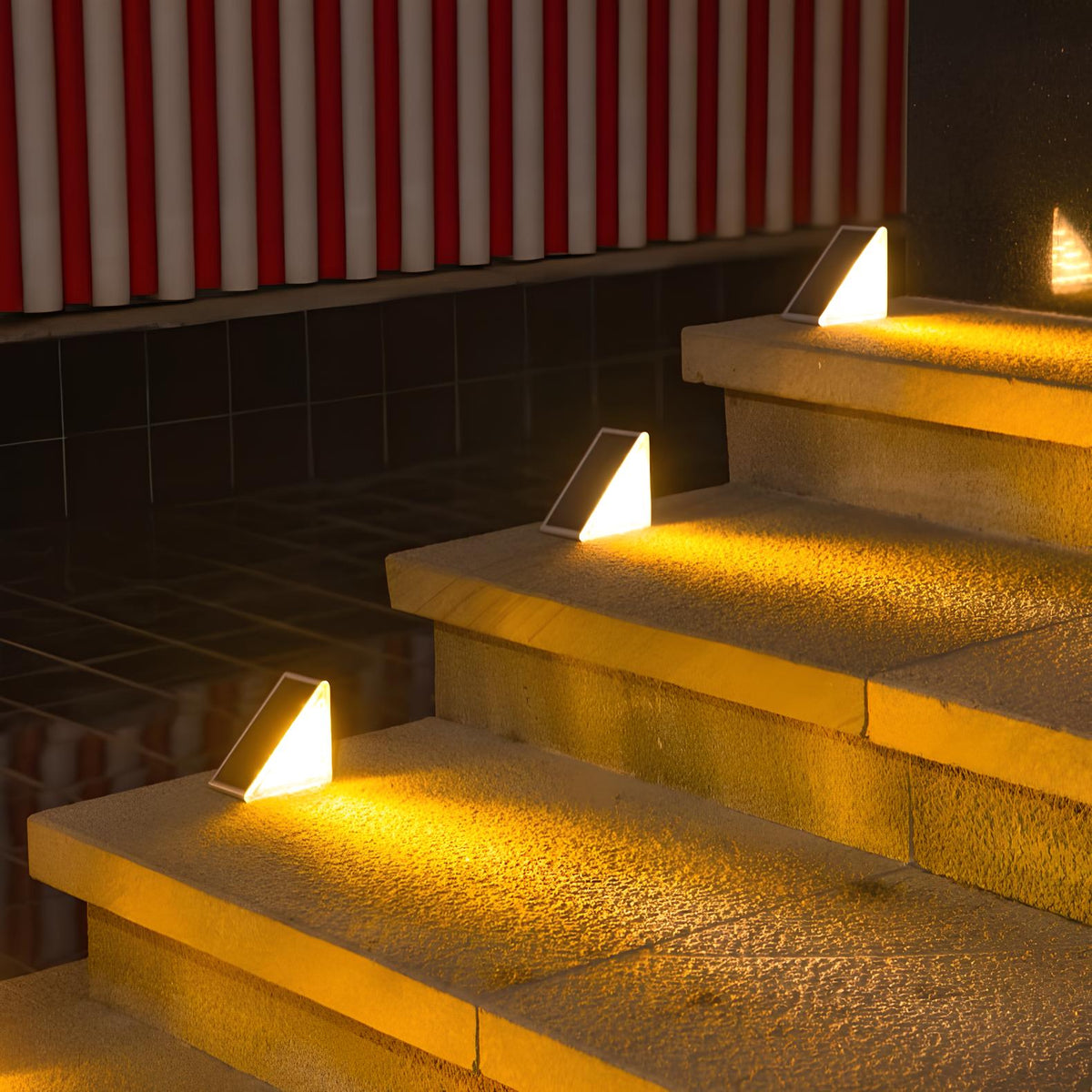 Luces solares para escalones