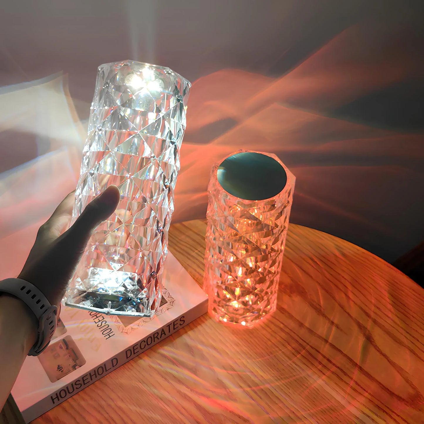 Toque de cristal brillante