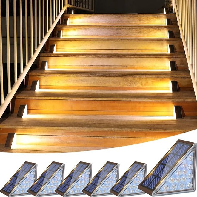 Luces solares para escalones
