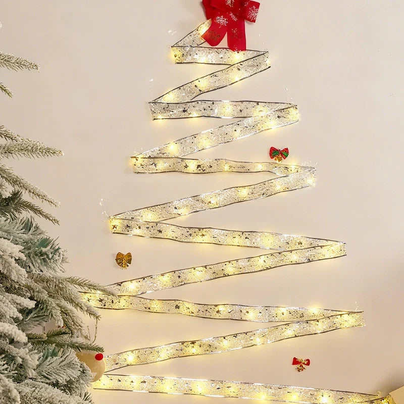 Illuminated decorative ribbon