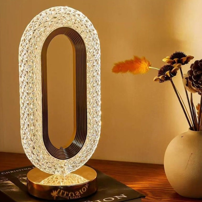 Lámpara de mesa de cristal regio
