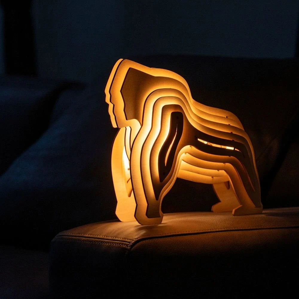 WildCraft™ Lámpara de madera con animales