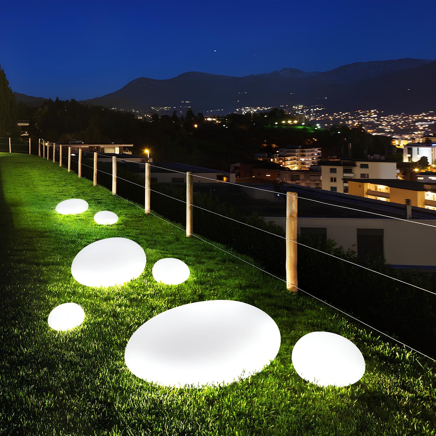 Luz de jardín de piedra