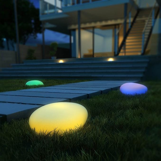 Luz de jardín de piedra