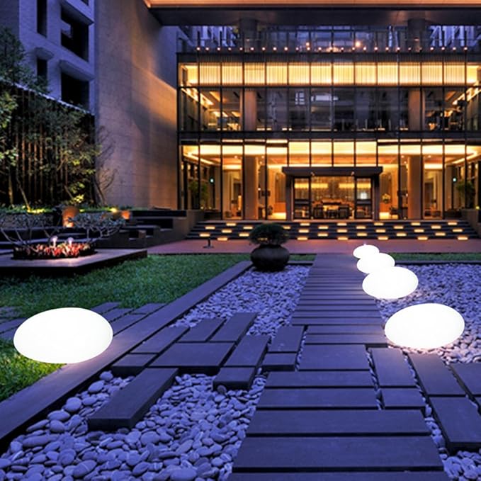 Luz de jardín de piedra