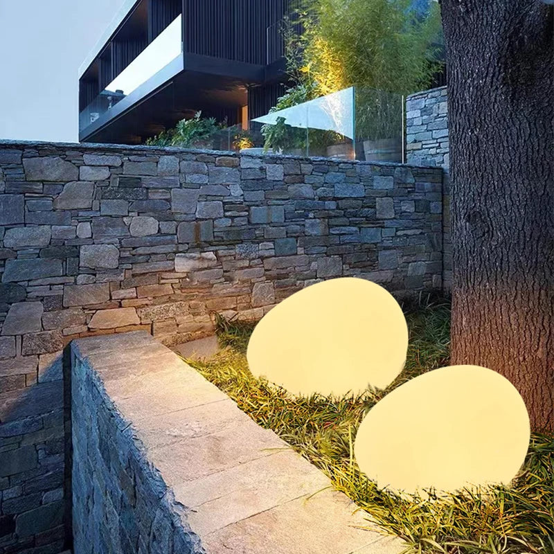 Luz de jardín de piedra