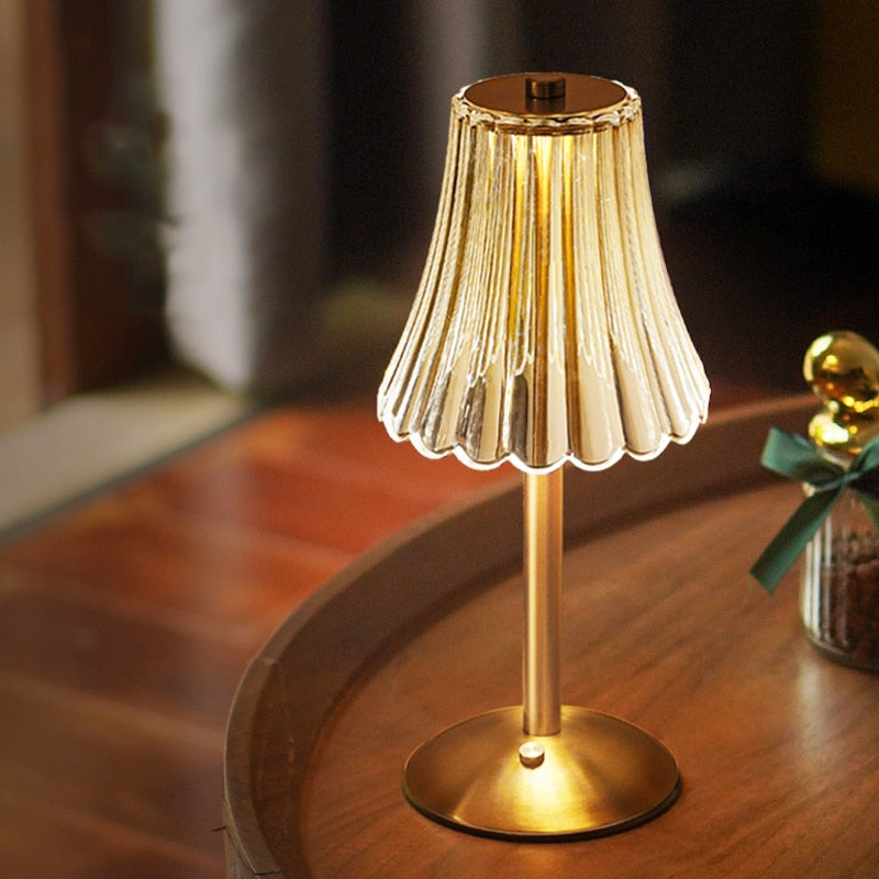 Gold Crystal Table Lamp