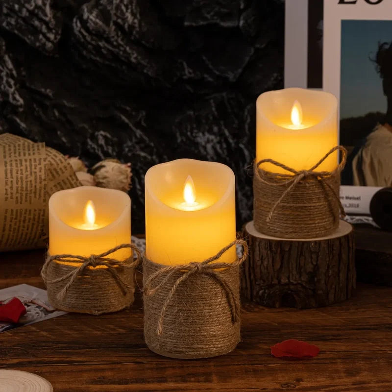 Velas sin llama en bloque