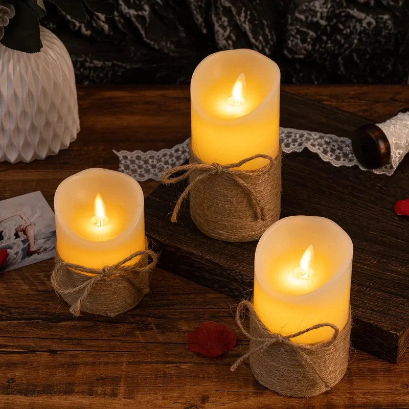 Velas sin llama en bloque