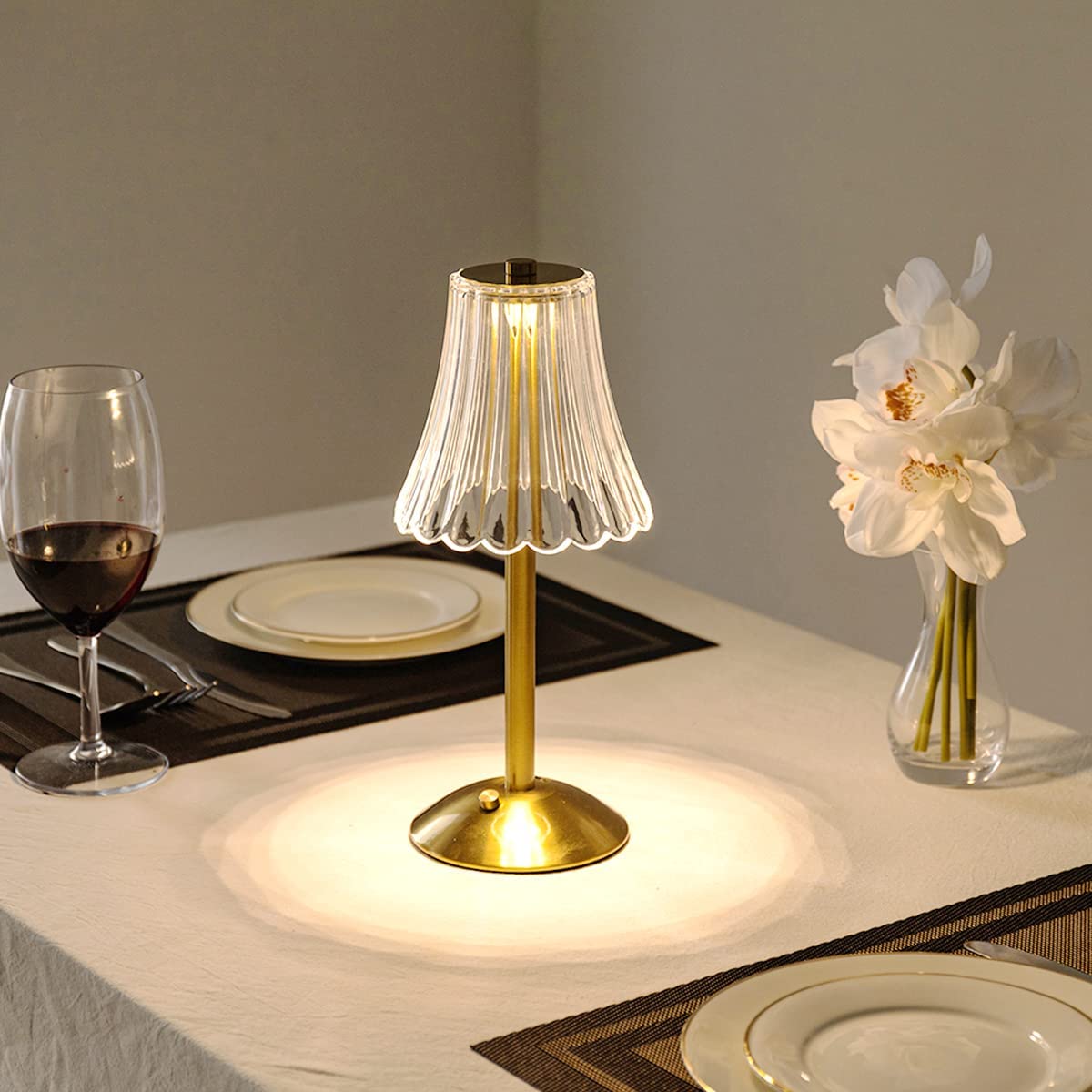 Gold Crystal Table Lamp