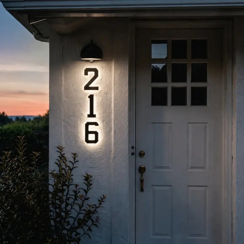 Luz solar para número de casa