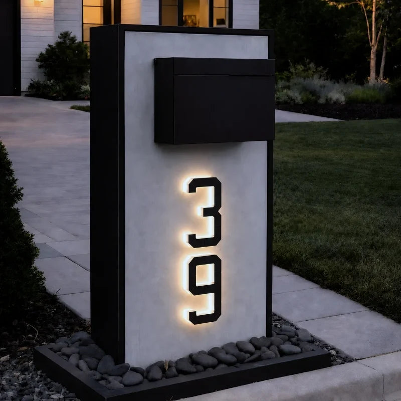 Luz solar para número de casa