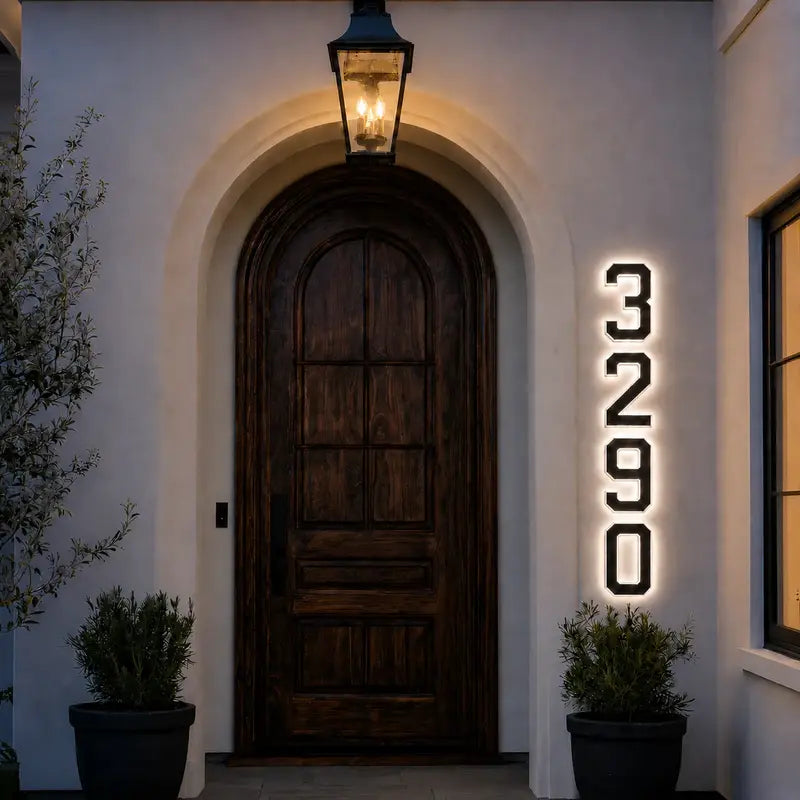 Luz solar para número de casa