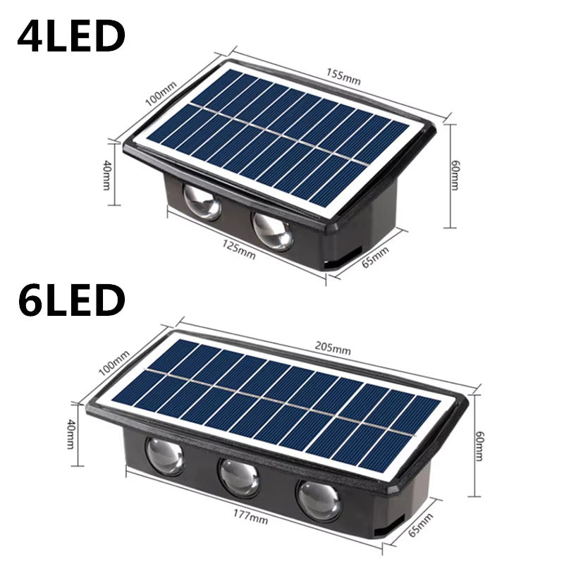 Aplique solar para pared