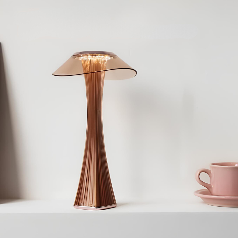 Sculpted flame lamp