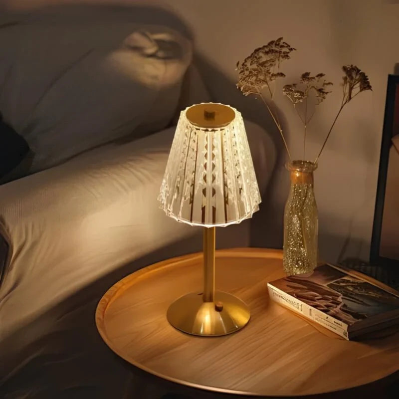 Gold Crystal Table Lamp