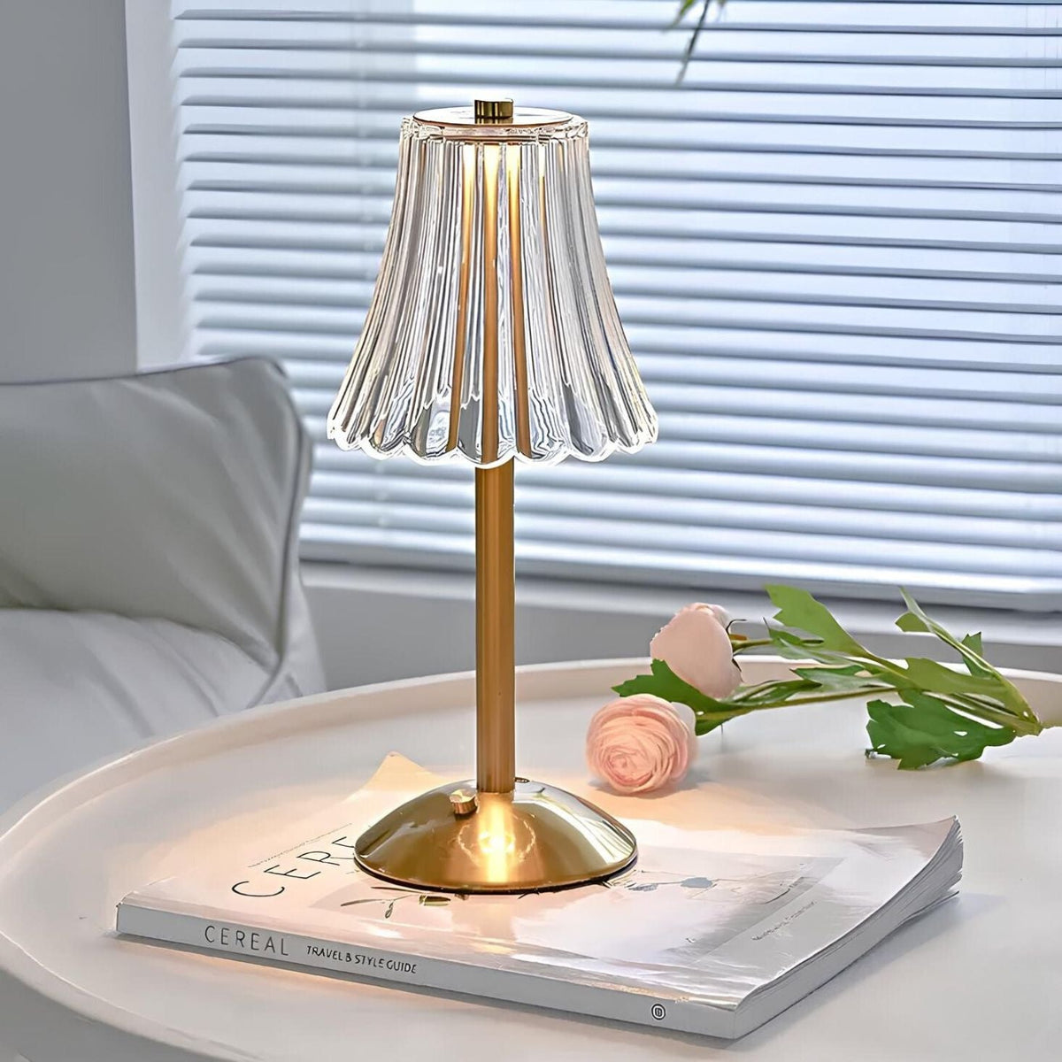 Gold Crystal Table Lamp