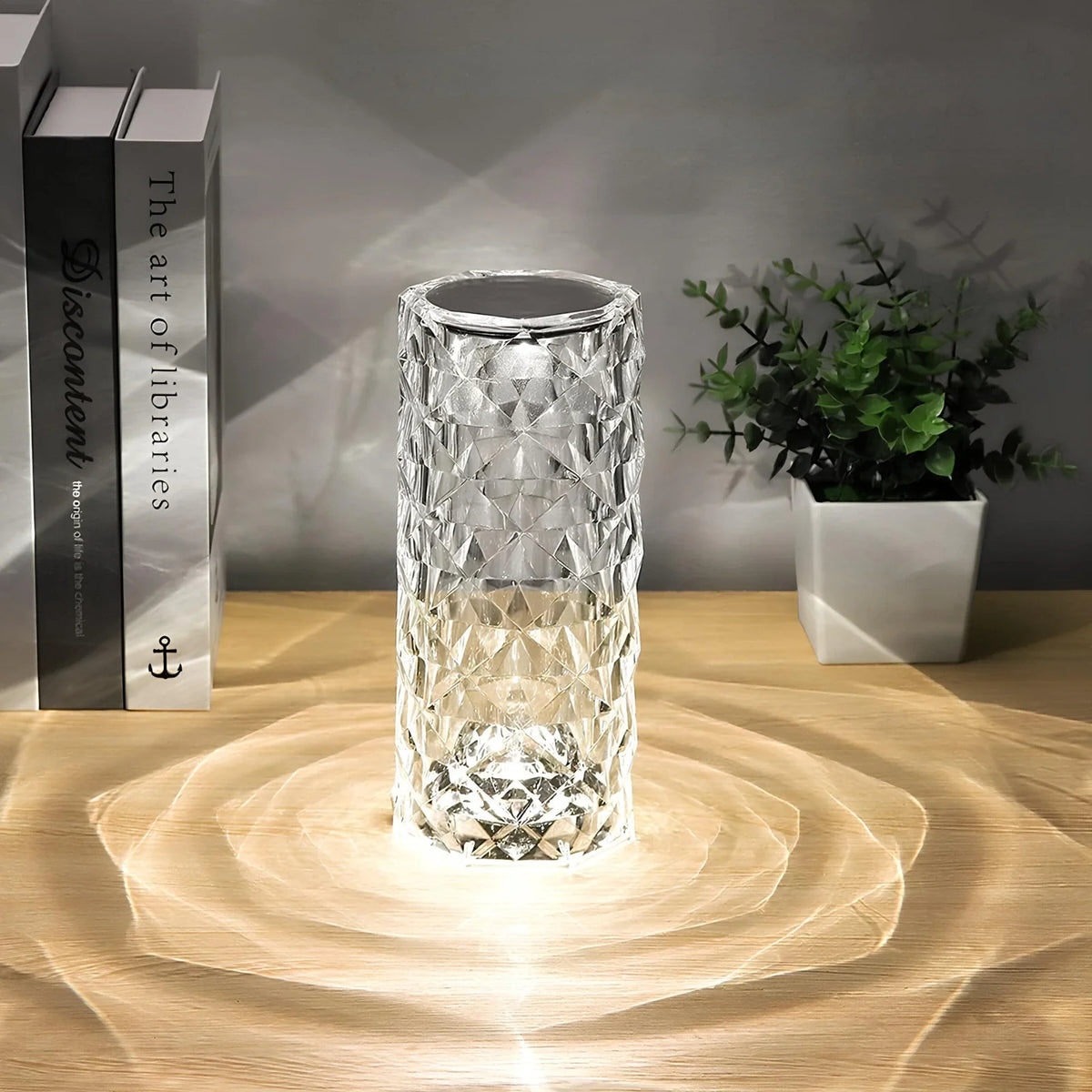 Toque de cristal brillante