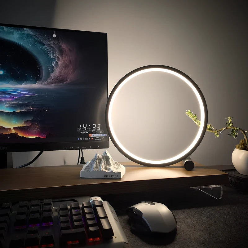 Lámpara de mesita de noche halo