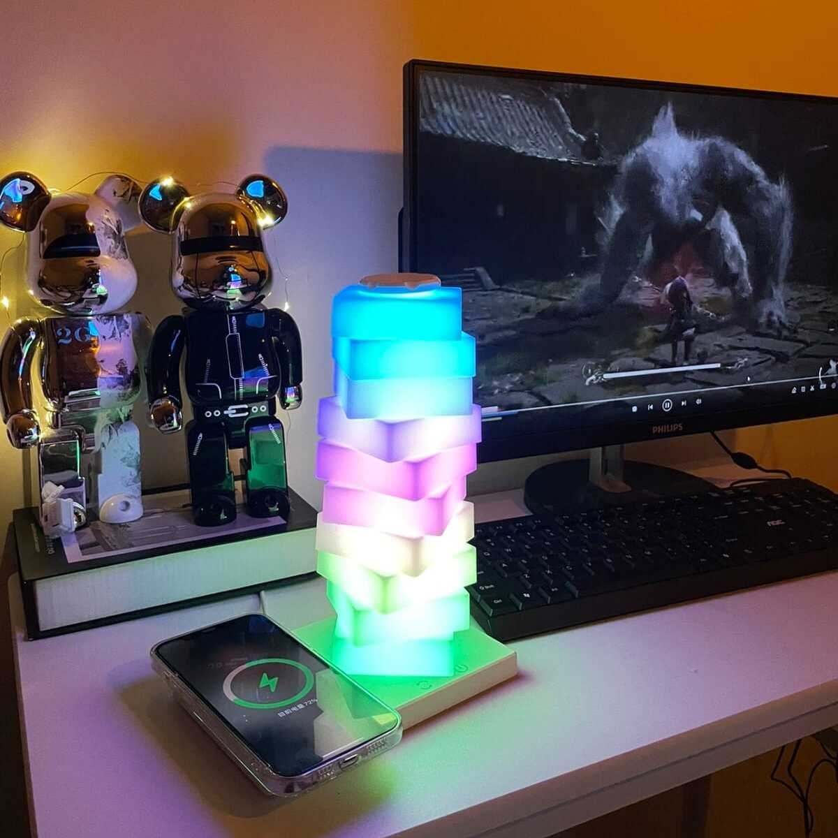 Pilar de luz ajustable