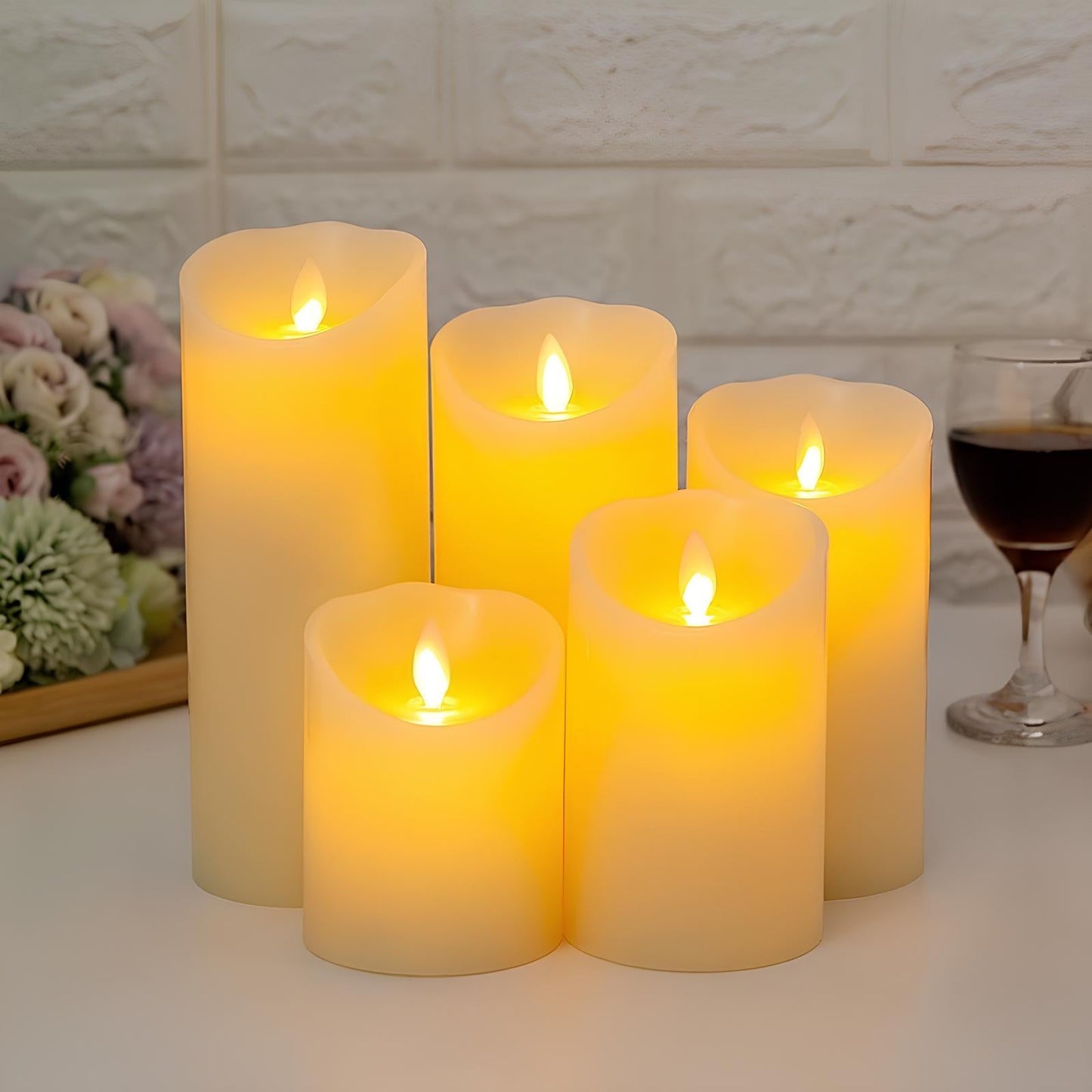 Velas sin llama en bloque
