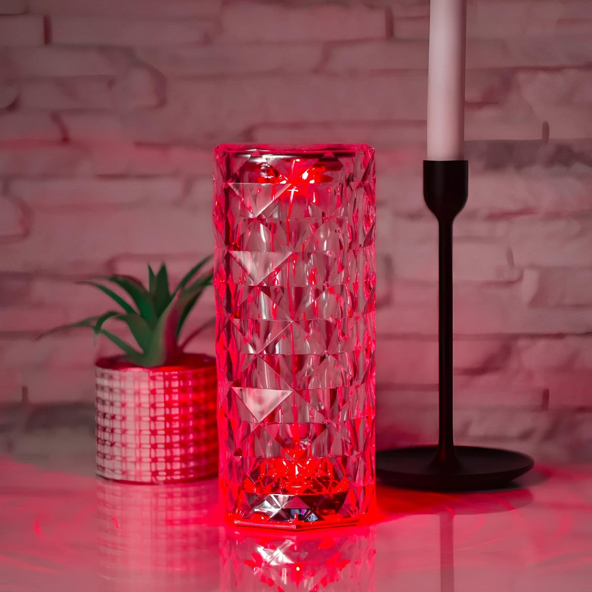 Toque de cristal brillante